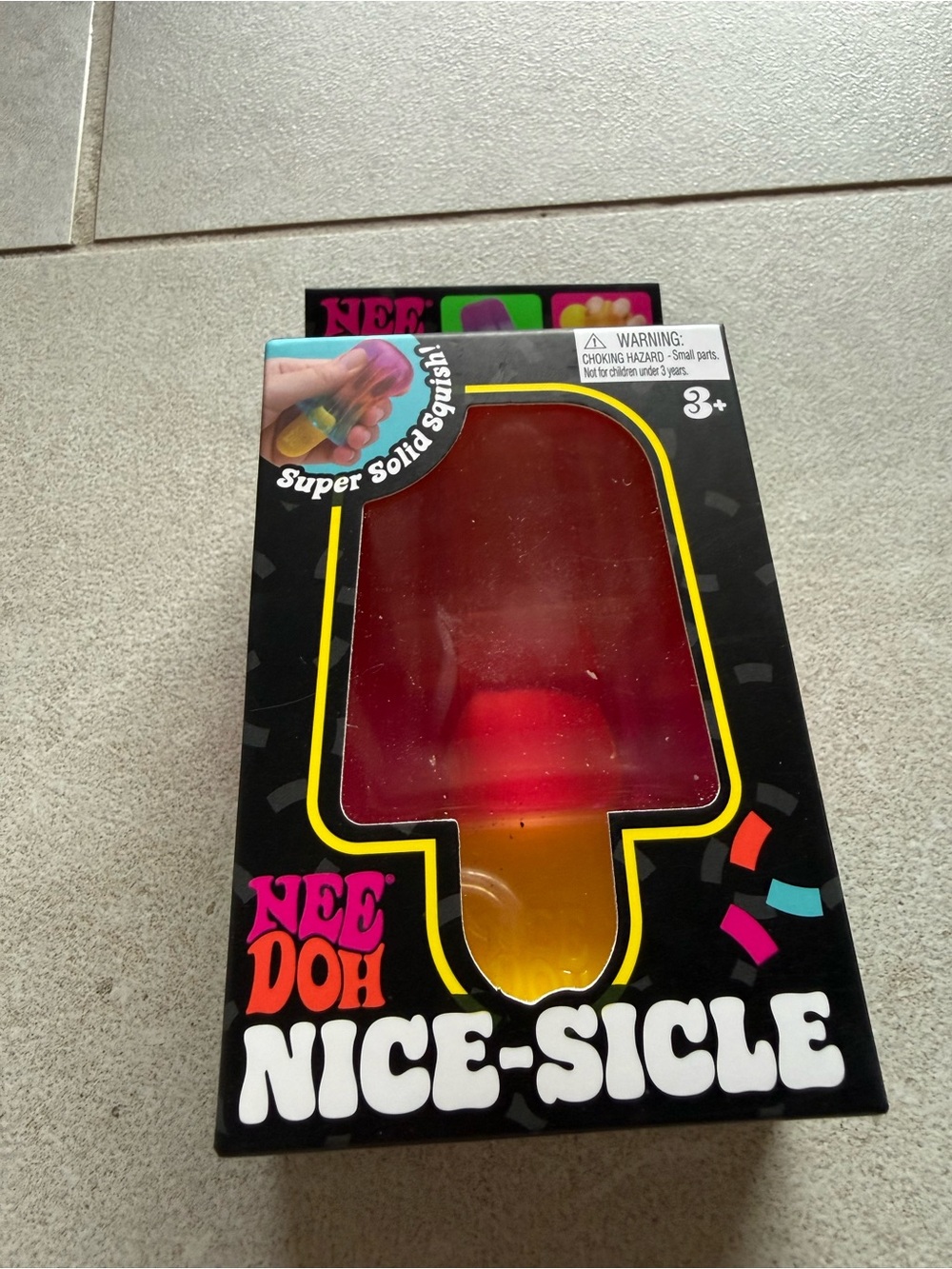 NeeDoh Nice-Sicle Popsicle Shaped Stress Toy - Red & Orange